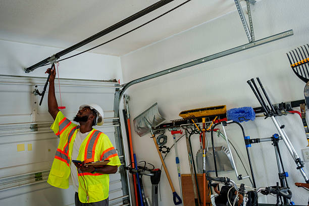 Professional Garage Door Panel Replacement technician working in El Granada, CA